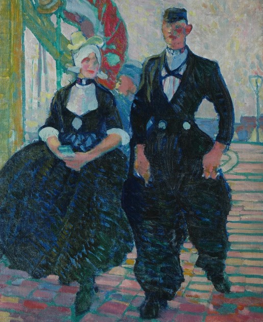 Dutch Couple Of Volendam by Jan Willem 'Willy' Sluiter